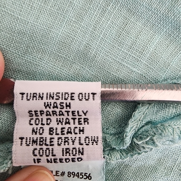 NWT Russ Berens Blue Linen Pullover Top Size 10 - Picture 10 of 11